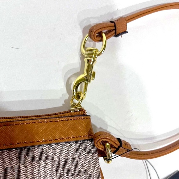 NWT Karl Lagerfeld Almond/Taupe Wristlet / Clutch / Bag - Picture 7 of 15